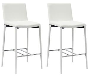 VidaXL Barski stolci od umjetne kože 2 kom bijeli