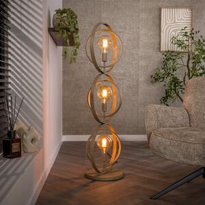 ZIJLSTRA Podna lampa Turn Around, bež, 3 žarulje, visina 124 cm, E27, Bež, Dnevni boravak/blagovaonica, Metal