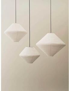 HAY Diamond abažur, Ø50 cm, bijeli, papir/bambus, Bijela, Dnevni boravak/blagovaonica, Papirnati karton