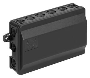 Junction boxes S elastic cut-off glands 90 x 135mm click IP54, Crna