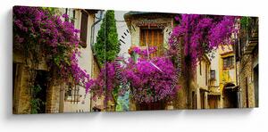 Slika - Mediteranska lijena uličica (sa satom) (90x30 cm)