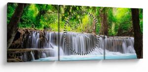 Slika - Vodopad, plavi (sa satom) (90x30 cm)