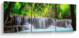 Slika - Vodopad, tirkizna (sa satom) (90x30 cm)