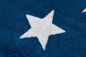 Tepih SKETCH - FA68 plava/Bijela - Zvijezde