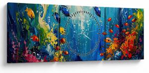 Slika - Slikanje podvodnog svijeta (sa satom) (90x30 cm)