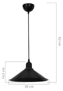 Crna metalna stropna svjetiljka ø 30 cm - Squid Lighting