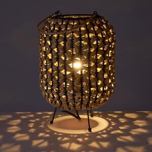 Crna/natur stolna lampa (visina 30 cm) – Casa Selección