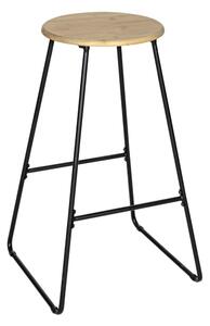 Crna/natur barska stolica od bambusa 70 cm Loft – Wenko