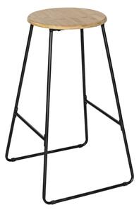 Crna/natur barska stolica od bambusa 70 cm Loft – Wenko