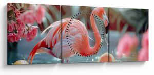 Slika - Flamingo u ribnjaku (sa satom) (90x30 cm)