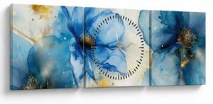 Slika - Cvijeće, slika tušem (sa satom) (90x30 cm)