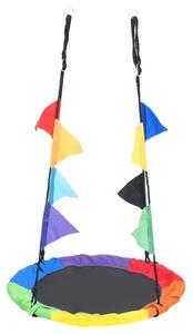 VidaXL Ljuljačka duginih boja sa zastavicama 100 cm