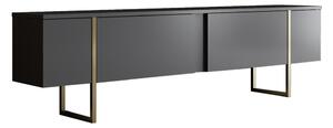 Antracitno siva TV komoda 180x30 cm Luxe – Kalune Design