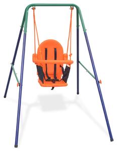 VidaXL Set s ljuljačkom za dijete sa zaštitnim pojasom narančasti