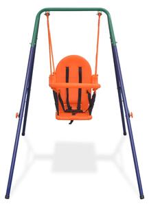 VidaXL Set s ljuljačkom za dijete sa zaštitnim pojasom narančasti