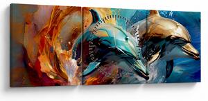 Slika - Slika dupina (sa satom) (90x30 cm)