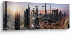 Slika - Panorama Dubaija (sa satom) (90x30 cm)