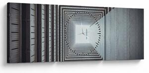 Slika - Pogled iz unutrašnjosti zgrade (sa satom) (90x30 cm)