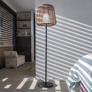 Lumisky Podna lampa Boheme, smeđa/crna, 150 cm, čelik/plastika, Crno, Metal