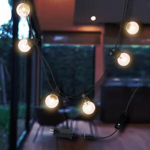 Lumisky LED lanac za zabavu, crna/prozirna, duljina 9 m, IP44, Crno, Plastika