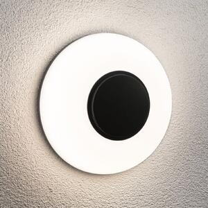 Paulmann Aureva LED zidna svjetiljka, antracit, Ø 22 cm CCT, prigušiva, Crno, Plastika