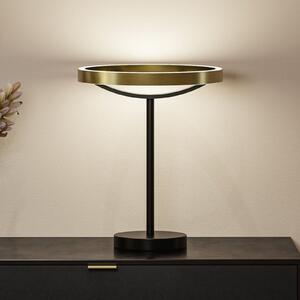 Paulmann Melira LED stolna lampa, crna i zlatna, visina 37 cm, prigušiva, Crno, Dnevni boravak/blagovaonica, Metal