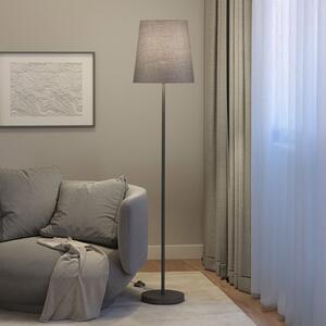 Paulmann Podna lampa Stellan, siva, visina 161 cm, tkanina/metal, Sivo, Dnevni boravak/blagovaonica, Metal
