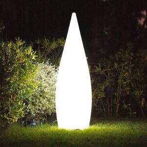 Lumisky Elegantna bijela vanjska lampa, E27, visina 120 cm, plastika, Bijela, Plastika