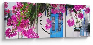 Slika - Tradicionalna grčka kuća (sa satom) (90x30 cm)