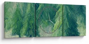 Slika - Slikane crnogorice (sa satom) (90x30 cm)