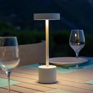 Lumisky Roby LED punjiva stolna lampa, bijela, visina 30 cm, IP54, prigušiva, Bijela, Aluminij