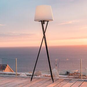 Lumisky LED punjiva podna lampa, bijela/crna, visina 150 cm, metal, RGB, prigušiva, Crno, Metal, Kišobran za stol