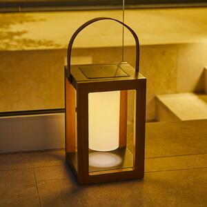 Lumisky Solarna LED lampa Seraphina, boje tikovine, visina 32 cm, metal, Drvo, Metal