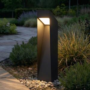 Lucande Louran LED podna lampa, 55 cm, crna, podesiva gore/dolje, Crno, Aluminij