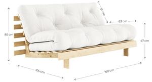 Kauč na razvlačenje u prirodnoj boji 160 cm Roots - Karup Design