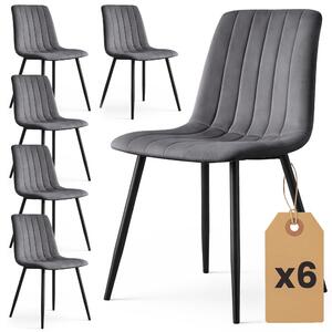 Set blagovaonskih stolica (6 kom.) Lingoo (tamni grafit)