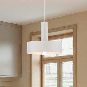 SIGMA Viseća lampa Vitrum okrugla, bijela, cilindrična, Ø 27 cm, prigušiva, Bijela, Dnevni boravak/blagovaonica, Metal