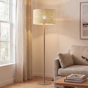 TK Lighting Calma podna lampa, bež, rafija, visina 159 cm, E27, Bež, Dnevni boravak/blagovaonica, Ostalo