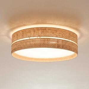TK Lighting Stropna svjetiljka Calma, bež, rafija, Ø 60 cm, E27, prigušiva, Bež, Dnevni boravak/blagovaonica, Ostalo