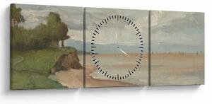 Slika - Jean-Baptiste-Camille Corot, Beach Near Etretat, reprodukcije (sa satom) (90x30 cm)