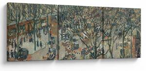 Slika - Camille Pissarro, Boulevard des Italiens, Morning, Sunlight, reprodukcije (sa satom) (90x30 cm)
