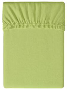 Jersey plahta pistacija 90 x 200 cm