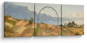 Slika - Alexandre Calame, Swiss Landscape, reprodukcije (sa satom) (90x30 cm)