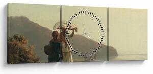 Slika - Camille Pissarro, Two Women Chatting by the Sea, St. Thomas, reprodukcije (sa satom) (90x30 cm)