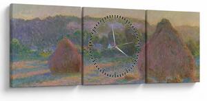 Slika - Claude Monet, Stacks of Wheat (End of Summer) , reprodukcije (sa satom) (90x30 cm)
