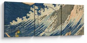 Slika - Katsushika Hokusai, Fishing Boats at Choshi in Shimosa (Soshu Choshi) , reprodukcije (sa satom) (90x30 cm)