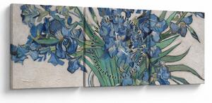 Slika - Vincent van Gogh, Irises, reprodukcije (sa satom) (90x30 cm)