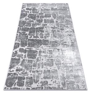 Tepih MEFE moderna 6184 asfaltiranje cigla - Strukturne, dvije razine flora tamno sivi