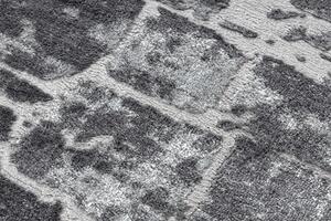 Tepih MEFE moderna 6184 asfaltiranje cigla - Strukturne, dvije razine flora tamno sivi