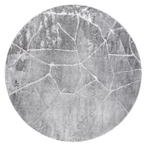 Tepih MEFE moderna Krug 2783 Mramor - Strukturiran, dvije razine flora tamno sivi